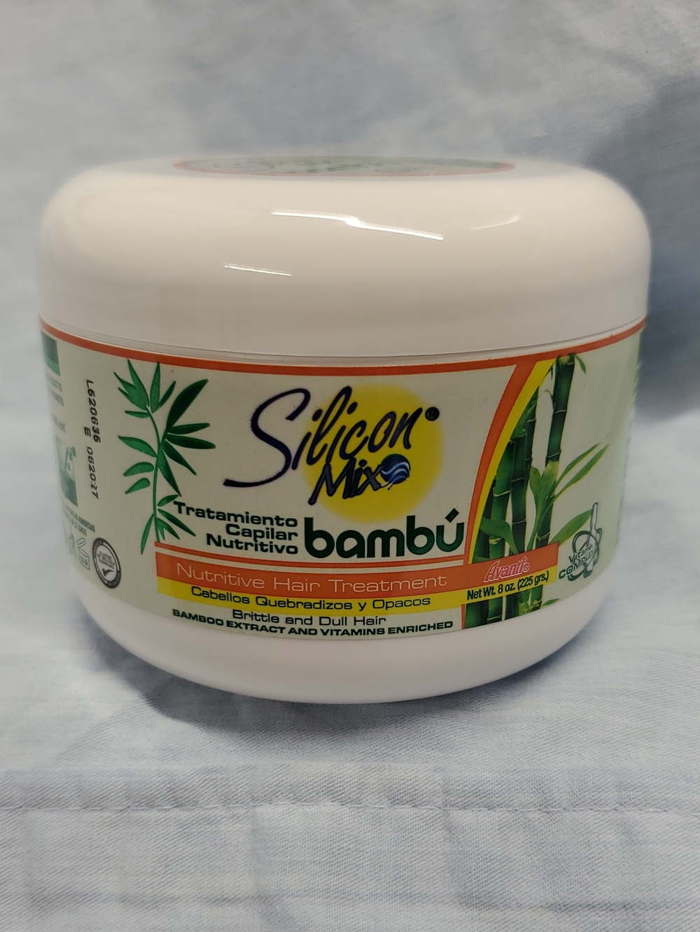 Avanti Bamboo Nutritive Hair Treatment Jar - White with Green Accents